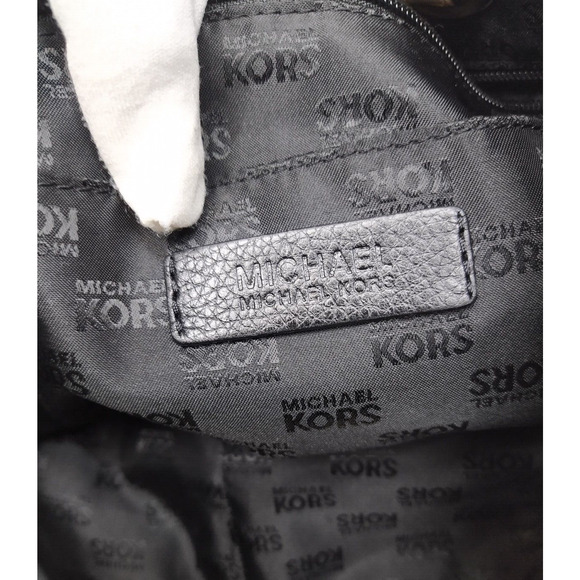 Michael Kors Jet Set Black Soft Leather Double Handles Tote Shoulder Bag - Picture 12 of 16